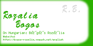 rozalia bogos business card